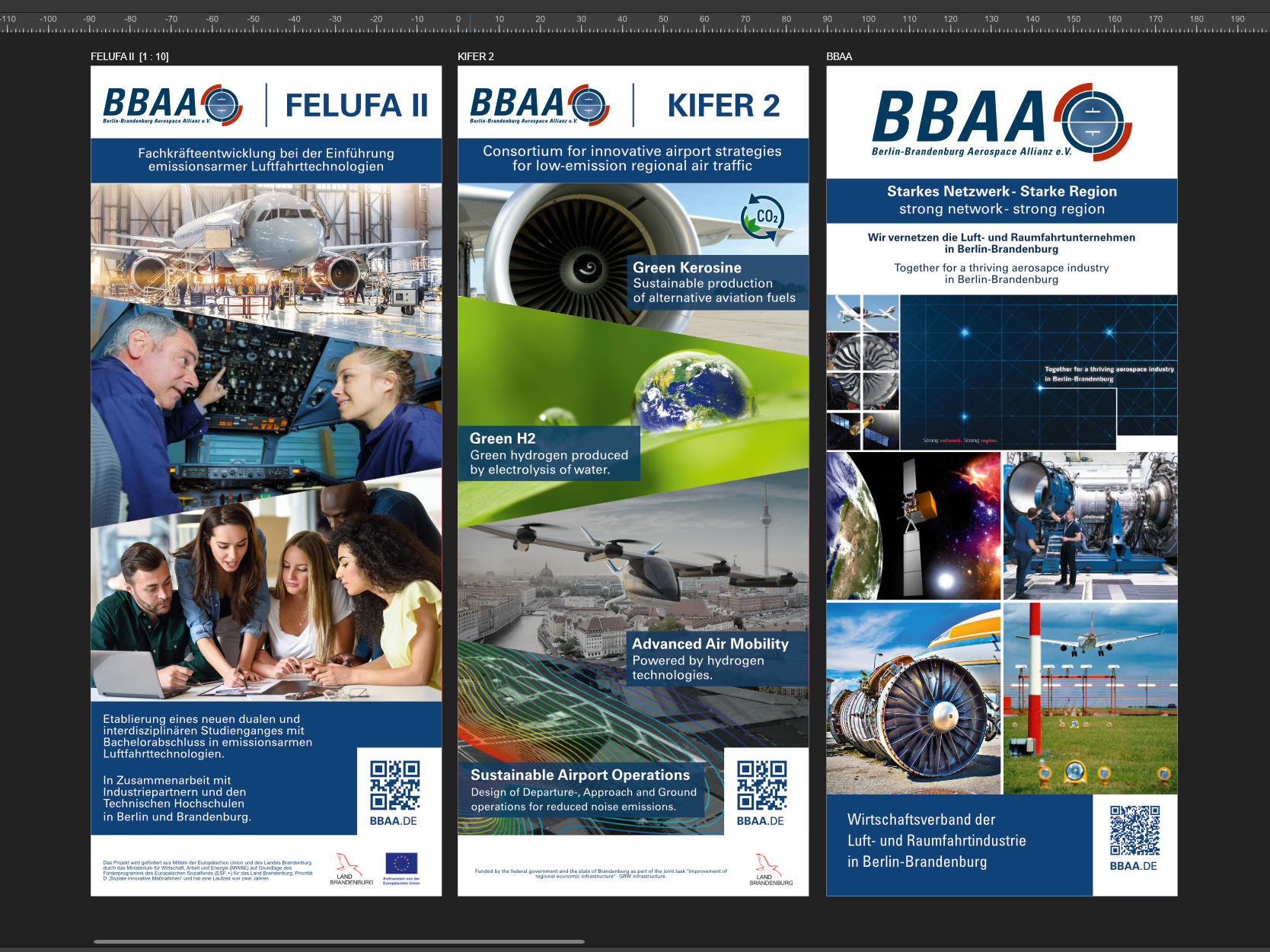 Roll ups für die Berlin Brandenburg Aerospace Alliance e.V. (BBAA)