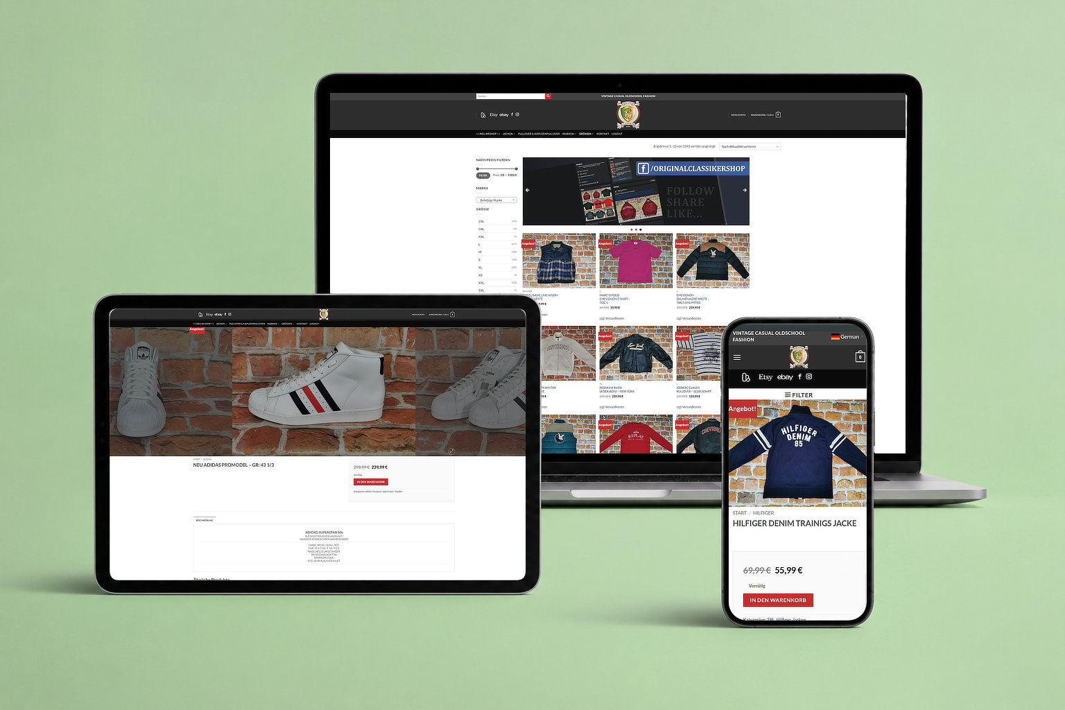 Online-Shop Original-Classiker-Shop.de – Relaunch der Webseite